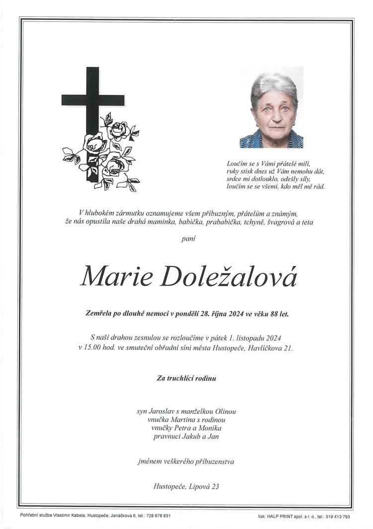 Doležalová Marie +28.10.2024