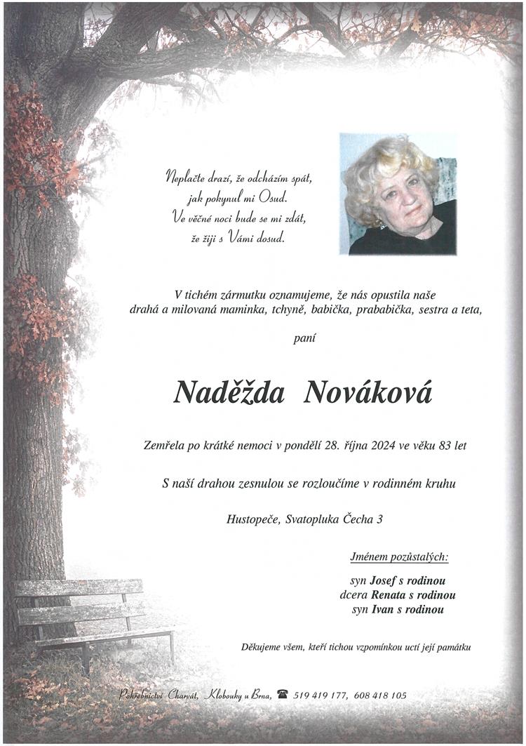 Nováková Naděžda  +28.10. 2024