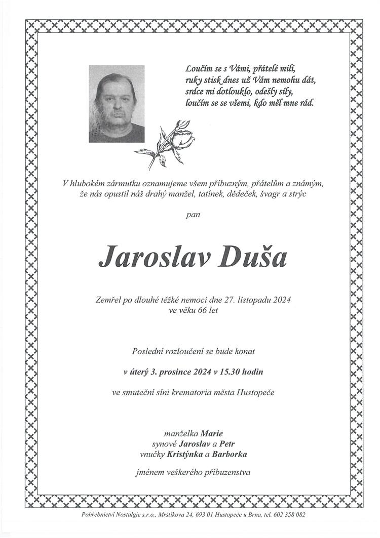 Duša Jaroslav +27.11.2024