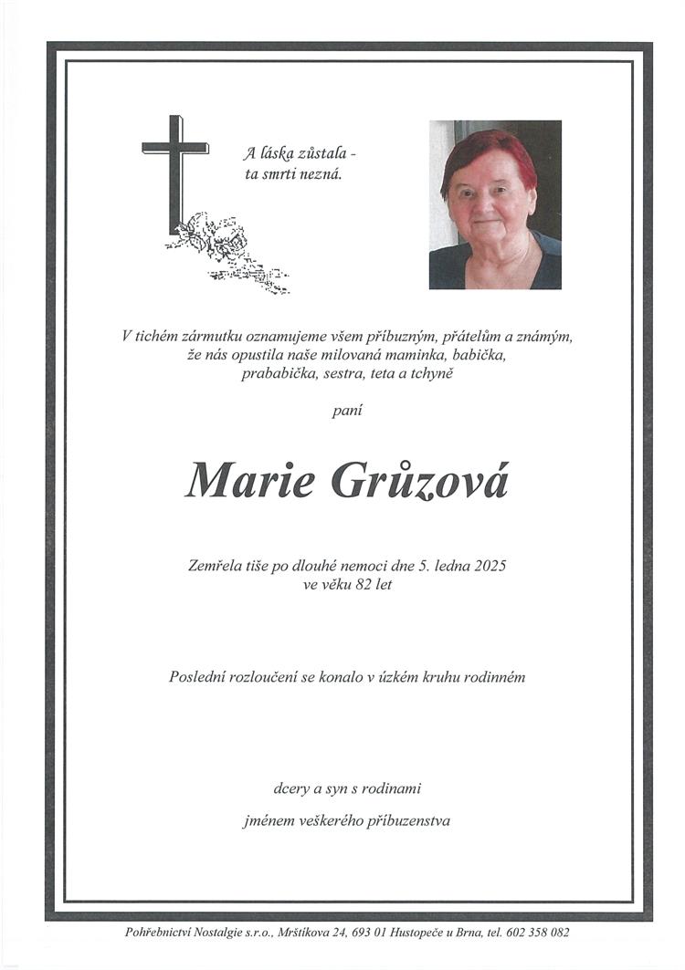 Grůzová Marie  +5.1.2025