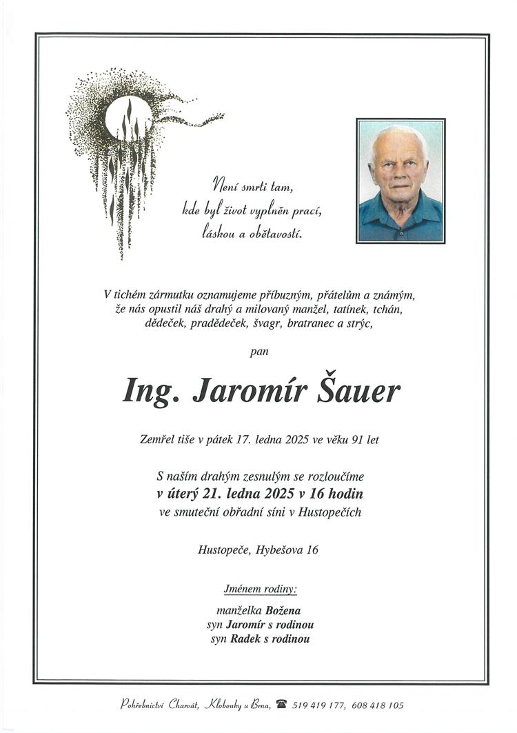 Šauer Jaromír, Ing   +17.01.2025